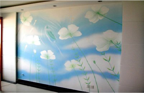 云县画墙绘怎么画好白云的蓬松感？