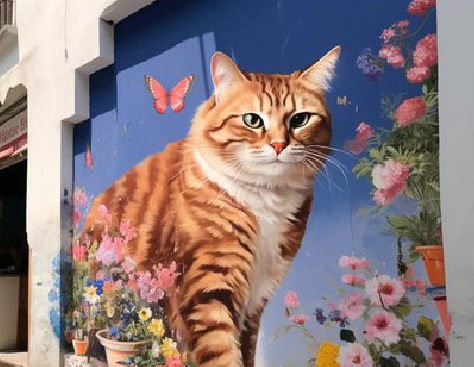 云县自己绘制有个性的手绘墙